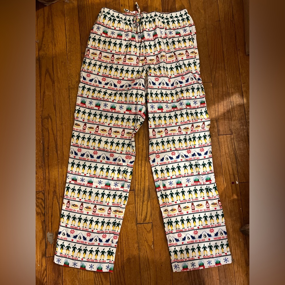 Elf Festive Patterned Pajama Pants Size: 10 - Picture 12 of 17